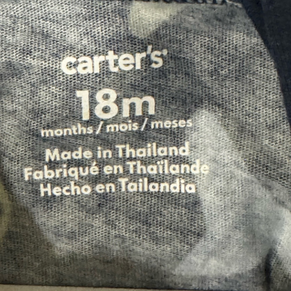 Carter's Navy Shark Pattern Romper - Picture 10 of 13